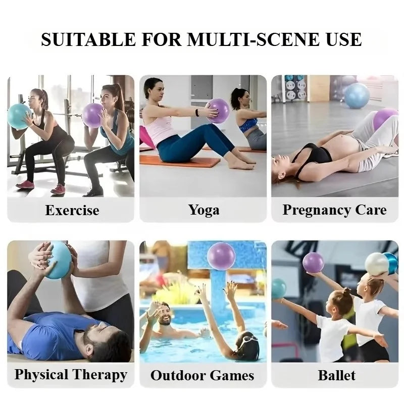 Yoga Pilates Explosion-Proof Ball Exercise Gymnastic Fitness Balance Gym Core Indoor Training Mini Balls Small Therapy Improves Beauty World Shop