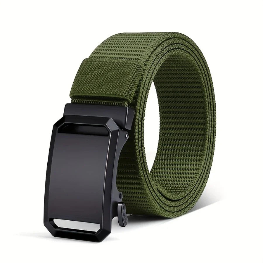 New Automatic Buckle Belt, Canvas Tactical Workwear Casual Outdoor Military Training Pants Belt For Men Beauty World Shop