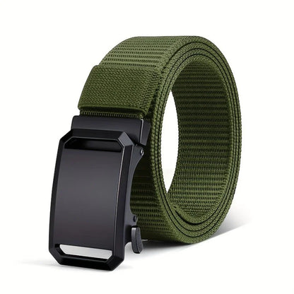 New Automatic Buckle Belt, Canvas Tactical Workwear Casual Outdoor Military Training Pants Belt For Men Beauty World Shop