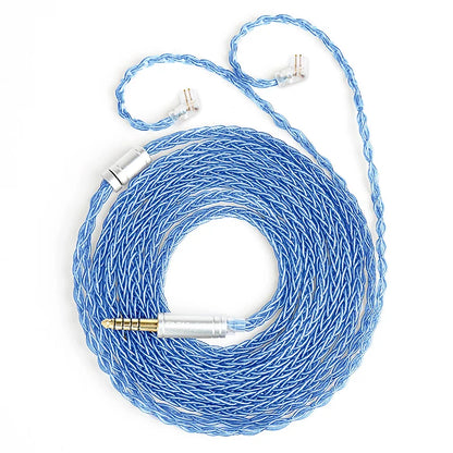 KBEAR ST12plus Earphone Cable 2m 8 Core 4N OFC Silver-plated Upgraded Cable 3.5/4.4mm MMCX/0.78mm 2Pin for CCZ KB03 KS1 Beauty World Shop