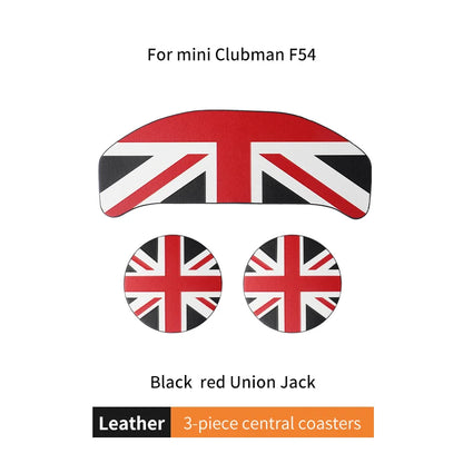 Union Jack Coffee Cushion Storage Groove Protect Coaster Car Cup Anti Slip Pad Mat For MINI Cooper F55 F56 F54 F60 Accessories Beauty World Shop