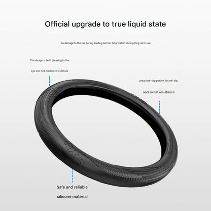 Summer fashion non-slip four-season universal soft silicone car steering wheel cover for men and women Beauty World Shop