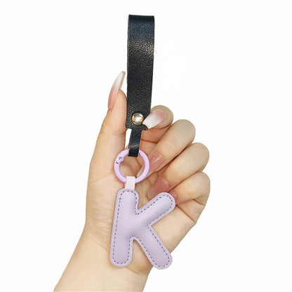 Creative PU Leather 26 Letter Keychains Fashion Alphabet Keyrings Handbag Ornaments Pendant Car Key Holder Accessories Gifts Beauty World Shop