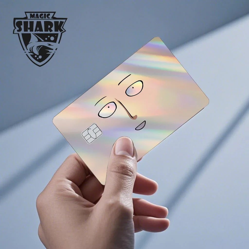 Magic Shark Skull Panda Hunter Broke Blue Eyes Dragon Laser Holographic Sticker Cover Film Skin for Credit Bank Debit Card Beauty World Shop