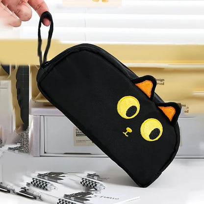 Cute 3D Black Cat Pencil Case-Large Capacity Polyester School Supplies,Cute Cat Lover Gift for Students & Office (Paw Design) Beauty World Shop