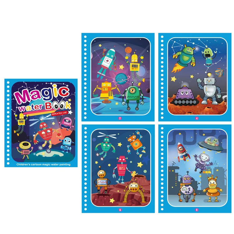 NEW Kids Magic Water Drawing Books Coloring Books Painting Toys for Kids Birthday Christmas New Year Gift for Boys and Girls Beauty Fashion