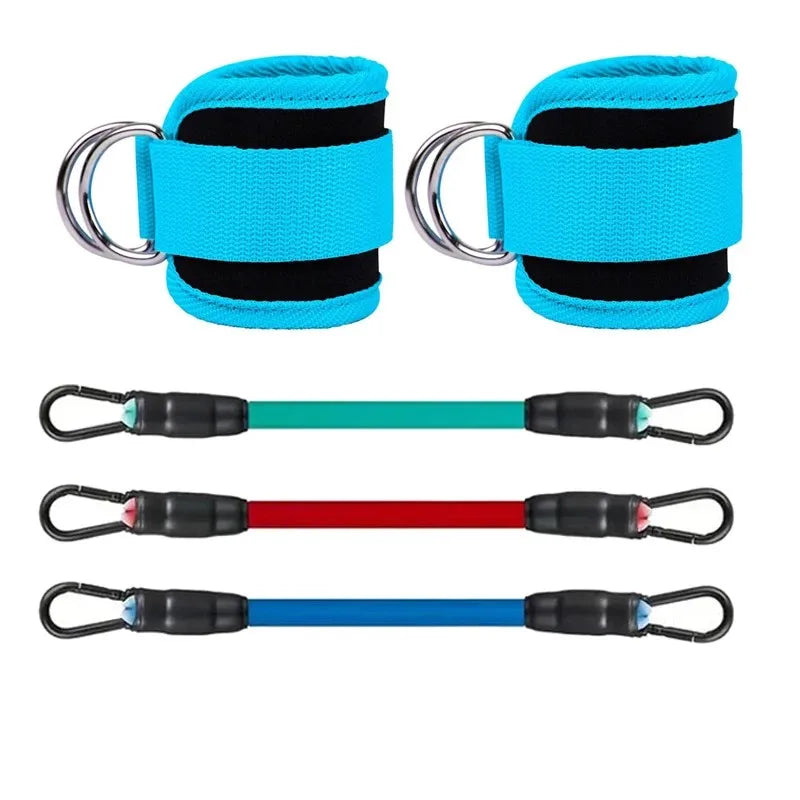 Ankle Straps Resistance Bands Set Fitness Workout Exercise Equipment Ankle Weight Yoga Elastic Fitness Band For Gym Man Woman Beauty World Shop