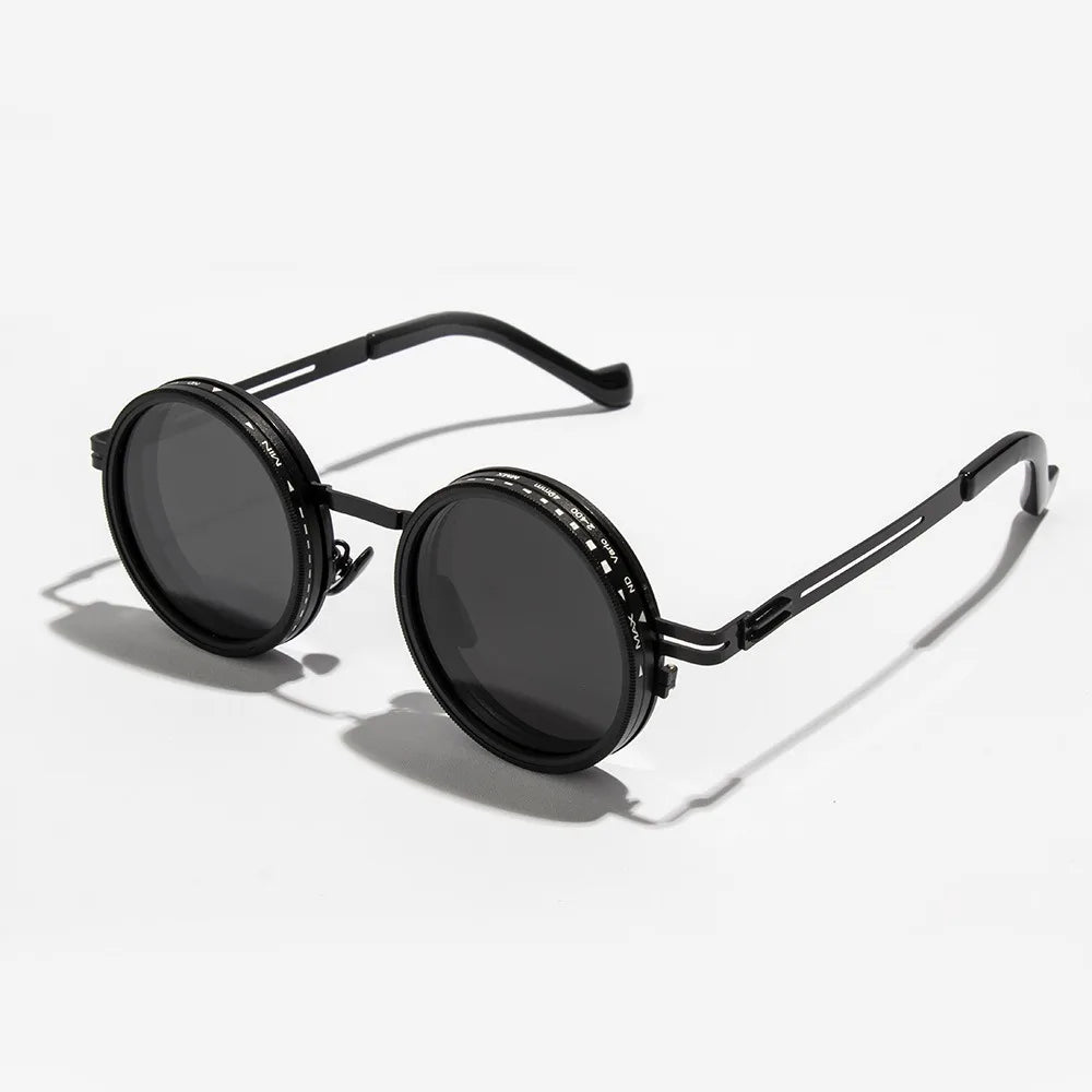 2025 Fashion New Unisex Handmade ND9 Level Sunglasses Stepless Rotating Filter Retro Polarized Sunglass Cycling Sports Glassees Beauty World Shop