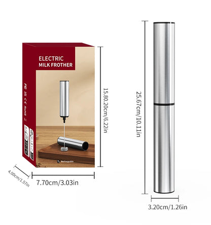 Kitchen Powerful Stirrer Milk Frother Handheld Foam Maker for Lattes Whisk Drink Mixer Coffee Electric Rechargable Egg Beater Beauty World Shop