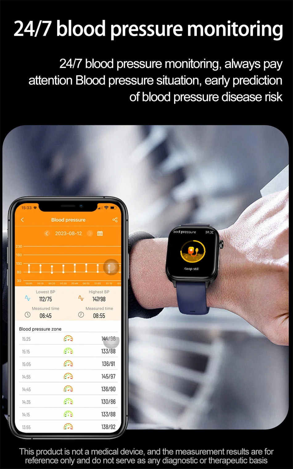 2025 New 24-Hour Health Monitoring Smart Watch Men Uric Acid Blood Lipids Heart Rate Bluetooth Call Smartwatch Women Beauty World Shop