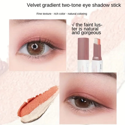 Two Color Gradient Eye Shadow Stick Three Dimensional Natural  Without Taking Off Makeup Beauty Trend Shop