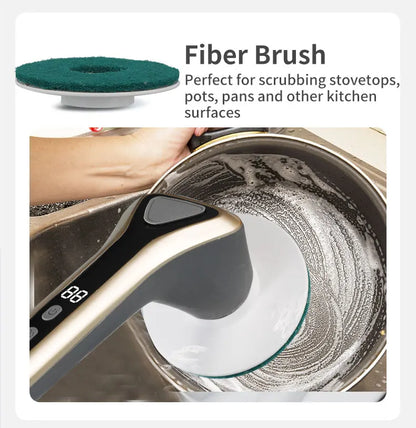 Electric Cleaning Brush Cordless Handheld Shower Scrubber Spin Cleaner Multifunctional Cleaner with 7PCS Heads Bathroom Kitchen