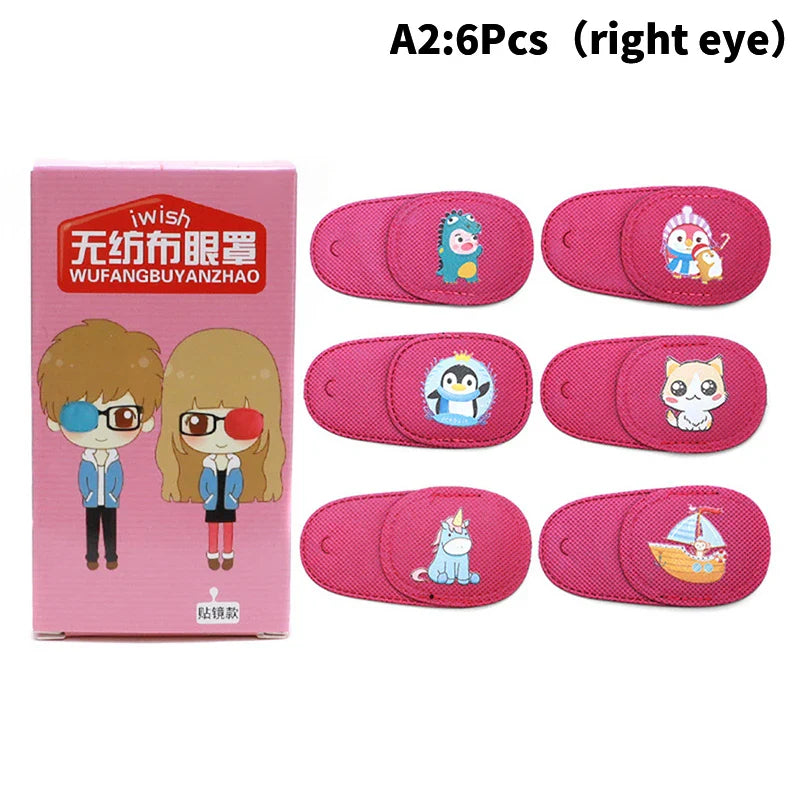 6pcs Children Health Care Kids Child Occlusion Medical Lazy Eye Patch Eyeshade For Kids Strabismus Treatment Vision Care Kit Beauty Trend Shop