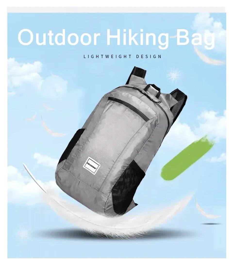 Outdoor Hiking Bag 20L Lightweight Portable Backpack Foldable Waterproof Folding Ultralight Pack for Women Men Travelling Hiking Beauty World Shop