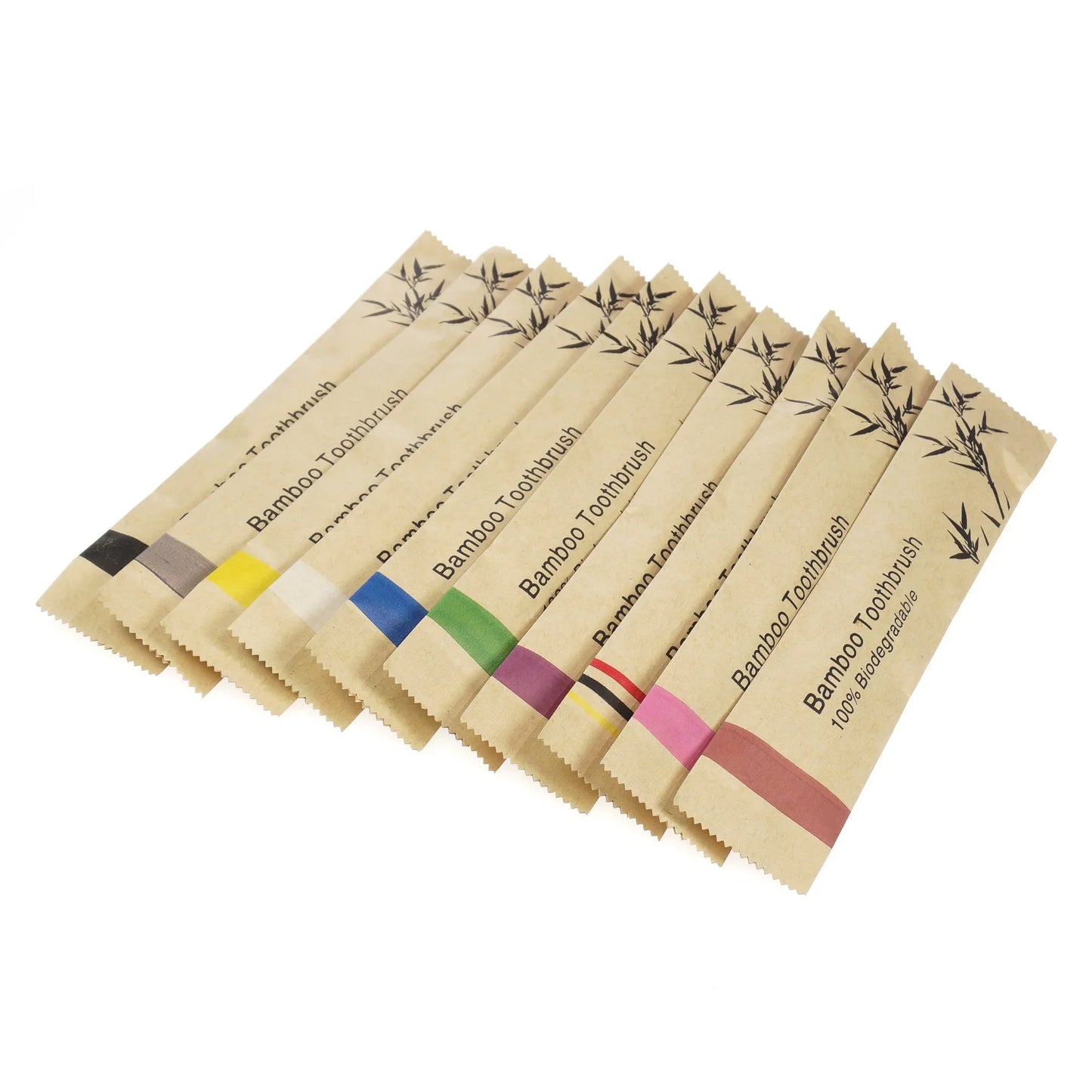10/20/50/100/150Pcs Children's Bamboo Toothbrush Soft Fiber Bristles Biodegradable Environmentally Friendly Children's Toothbrus Beauty World Shop
