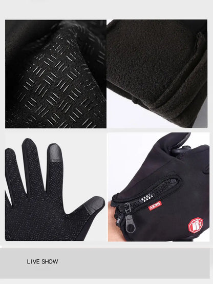 Winter Men's And Women's Warm Gloves, Waterproof And Skin Friendly Touch Screen, Suitable For Cycling And Skiing Beauty World Shop