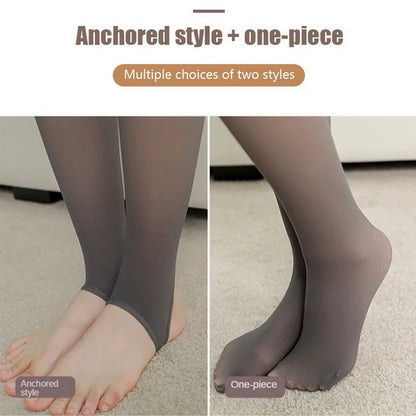Women Thermal Leggings Winter Warm Sexy Elastic Translucent Pantyhose Female Fleece Thermal High Waist Slim Thicken Tight Pants Beauty World Shop