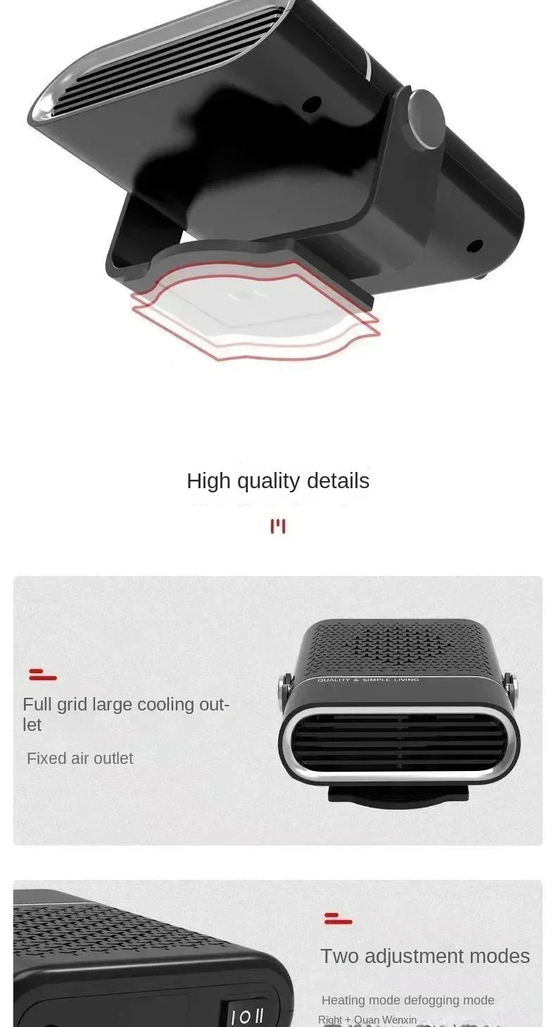 Car Heater Portable Car 24v Heater Windshield Automatic Defogging Defrost Fast Heater 12v Household Electric Heater 2026 New