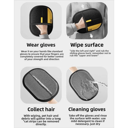 Cat Hair Cleaner Pet Gloves Household Hair Remover Cat Dog Hair Remover Brush Remover Hair Sticking Device Home Hair Scraper Beauty World Shop