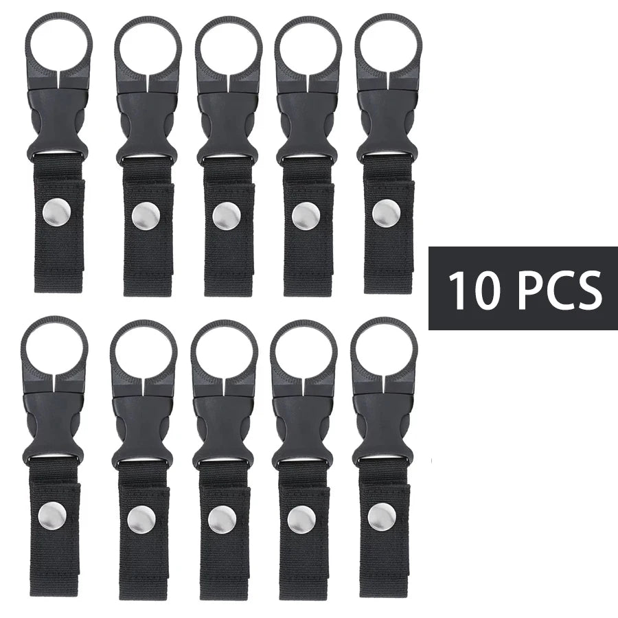 Webbing Water Bottle Holder Climbing Carabiner Belt Backpack Hanger Hooks Clip Multifunction Water Bottle Nylon Buckle Hook Clip Beauty World Shop