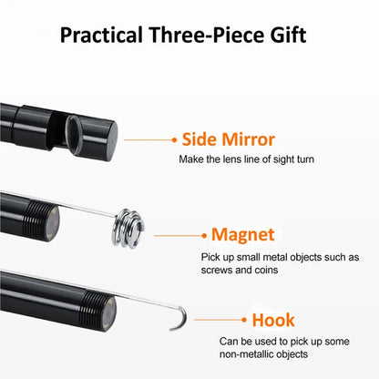 7.0MM TYPE-C Endoscope Camera IP67 Waterproof 6 LEDs Adjustable USB Android Flexible Inspection Borescope Cameras for Phone PC Beauty World Shop