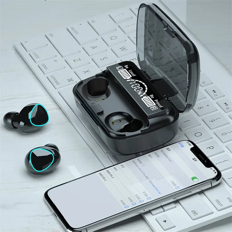 M10 TWS Wireless Headphones: Bluetooth Connection, Charging Box, 9D Stereo, Sports Waterproof Earbuds + Microphone Beauty World Shop