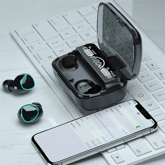 M10 TWS Wireless Headphones: Bluetooth Connection, Charging Box, 9D Stereo, Sports Waterproof Earbuds + Microphone Beauty World Shop