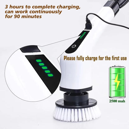 Cordless Electric Scrubber for Kitchen Bathroom Toilet - Multipurpose Cleaning Brush with Adjustable Speeds for Floor Cleaning Beauty World Shop