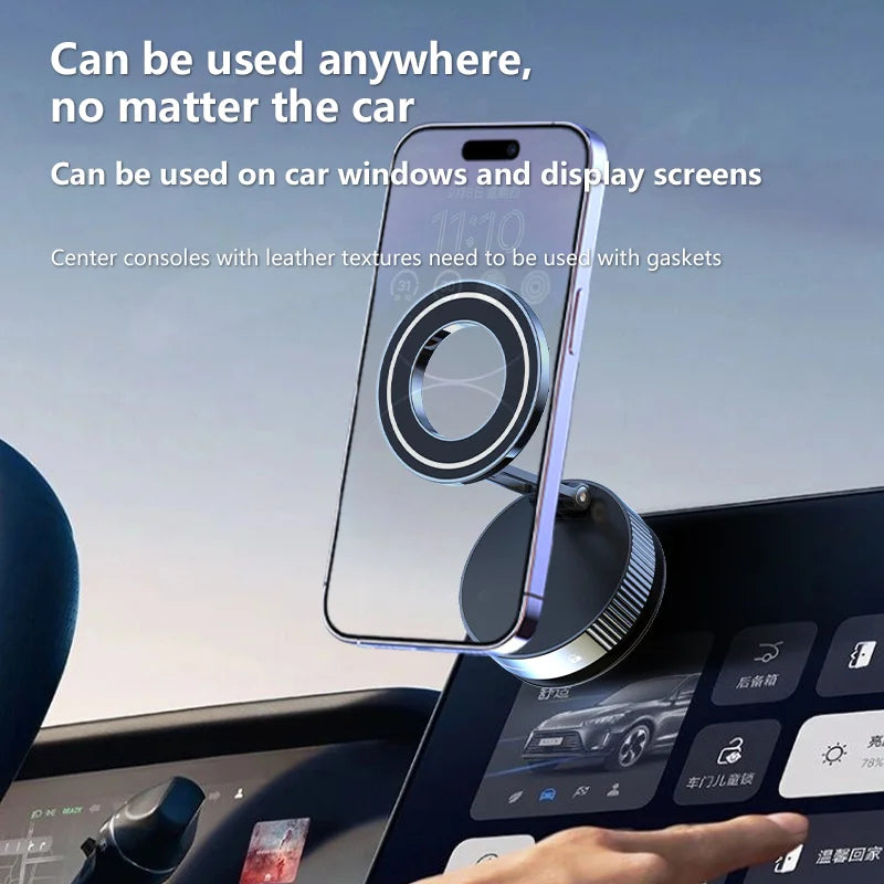 Super Strong Magnetic Phone Holder Foldable Design 360° Adjustable Vacuum Car Mount For Car Desk Bathroom Phone Holder Beauty World Shop