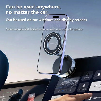Super Strong Magnetic Phone Holder Foldable Design 360° Adjustable Vacuum Car Mount For Car Desk Bathroom Phone Holder Beauty World Shop