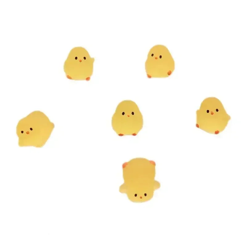 A pack of 20 cute yellow fat chicken desktop ornaments, kindergarten gifts, small gifts, resin decorative mini ducks Beauty World Shop
