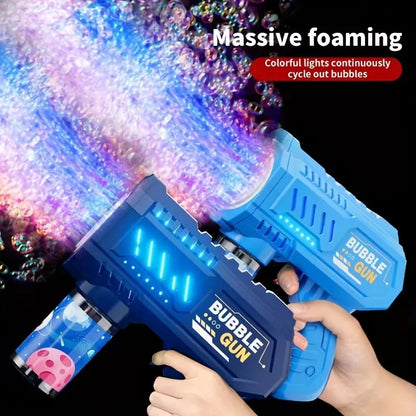 Fully Automatic Bubble Gun Rocket Bubbles Machine Automatic Blower with Bubble Liquid Toy for Kids Beach Outdoor Bubble Gifts Beauty World Shop