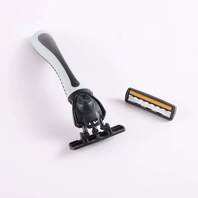 Shaver Brand New Design Men Razor Shaving Three Layer Shaver Reusable Razor Imported Blade Multi Tool Head Replace Beauty Fashion