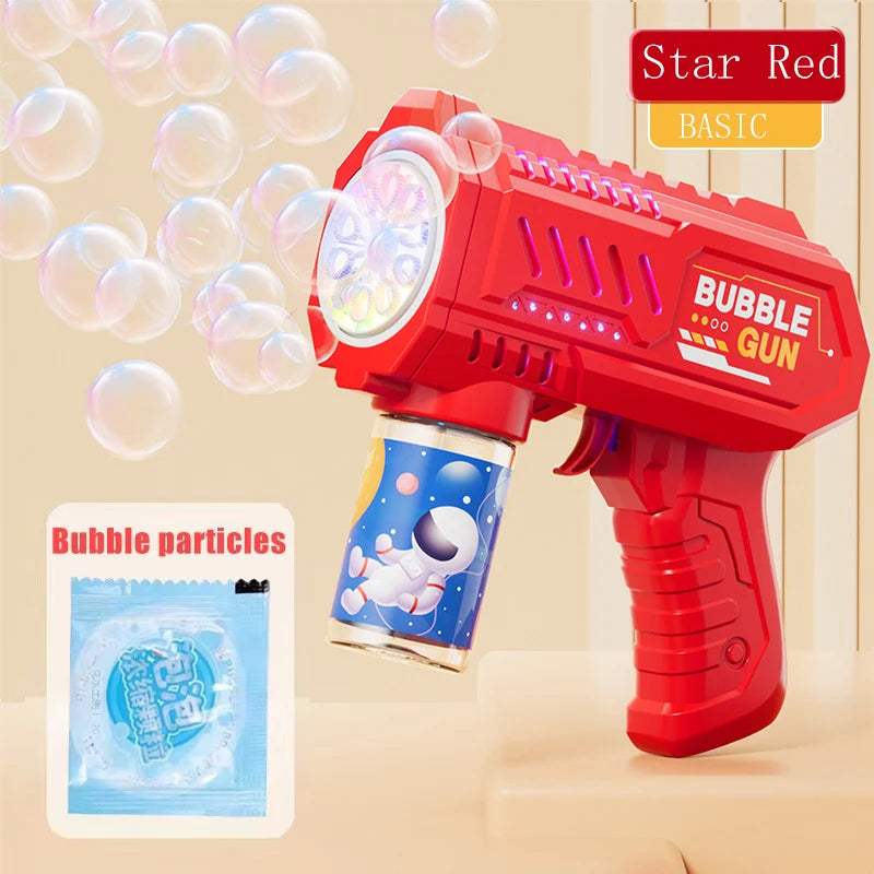 Fully Automatic Bubble Gun Rocket Bubbles Machine Automatic Blower with Bubble Liquid Toy for Kids Beach Outdoor Bubble Gifts Beauty World Shop