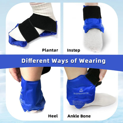 Ankle Brace Ice Pack Wrap For Sport Injuires Hot & Cold Compress Use Large Reusable Gel Cold Pack Ankle Support Beauty Trend Shop