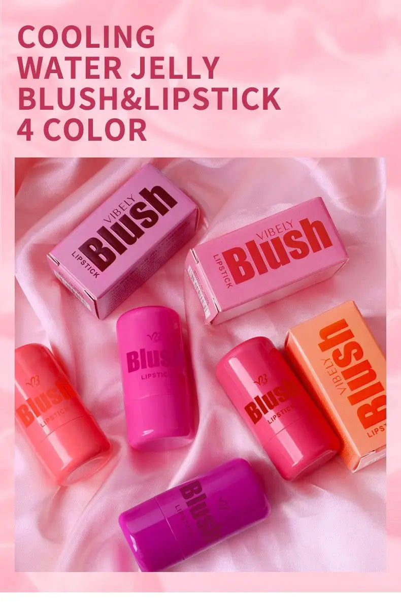 4 Colors Jelly Blush Stick Lip Balm Eyeshadow 3-in-1 Multi-Use Matte Blush Moisturize Brighten Lip Gloss Beauty Trend Shop