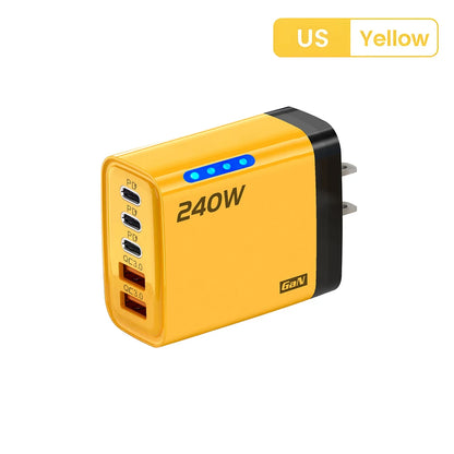 5 Ports USB C PD Charger Quick Charge 3.0 Type C USB Phone Chargers Fast Charging Adapter For iPhone 16 15 Samsung Xiaomi Huawei Beauty World Shop