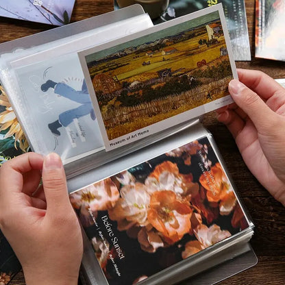 40pcs/book A6 Storage Booklet Simple Large-Capacity Waterproof Photo Storage Book High Quality PP Material Beauty World Shop