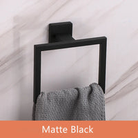 C-Black Towel Ring