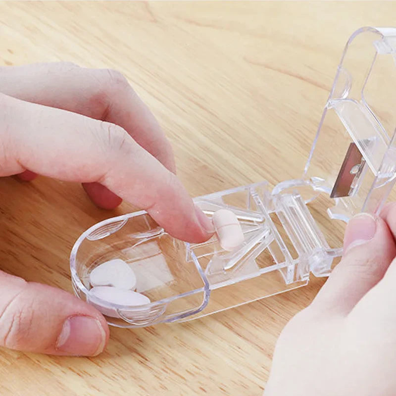 Pill Cutter Box Portable Drug Box Tablet Cutter Splitter Medicine Pill Holder Pill Cutter Box Beauty Trend Shop