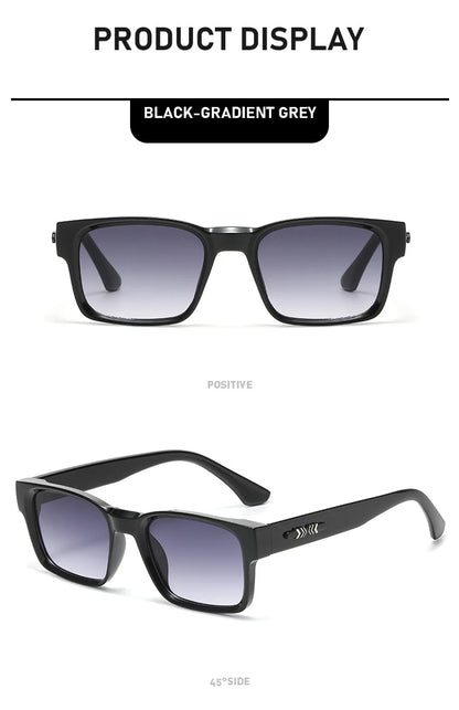 Light Luxury Square Sunglasses Minimalist Design Elegant Unisex Uv400 Protection Sun Glasses 9017 Beauty World Shop