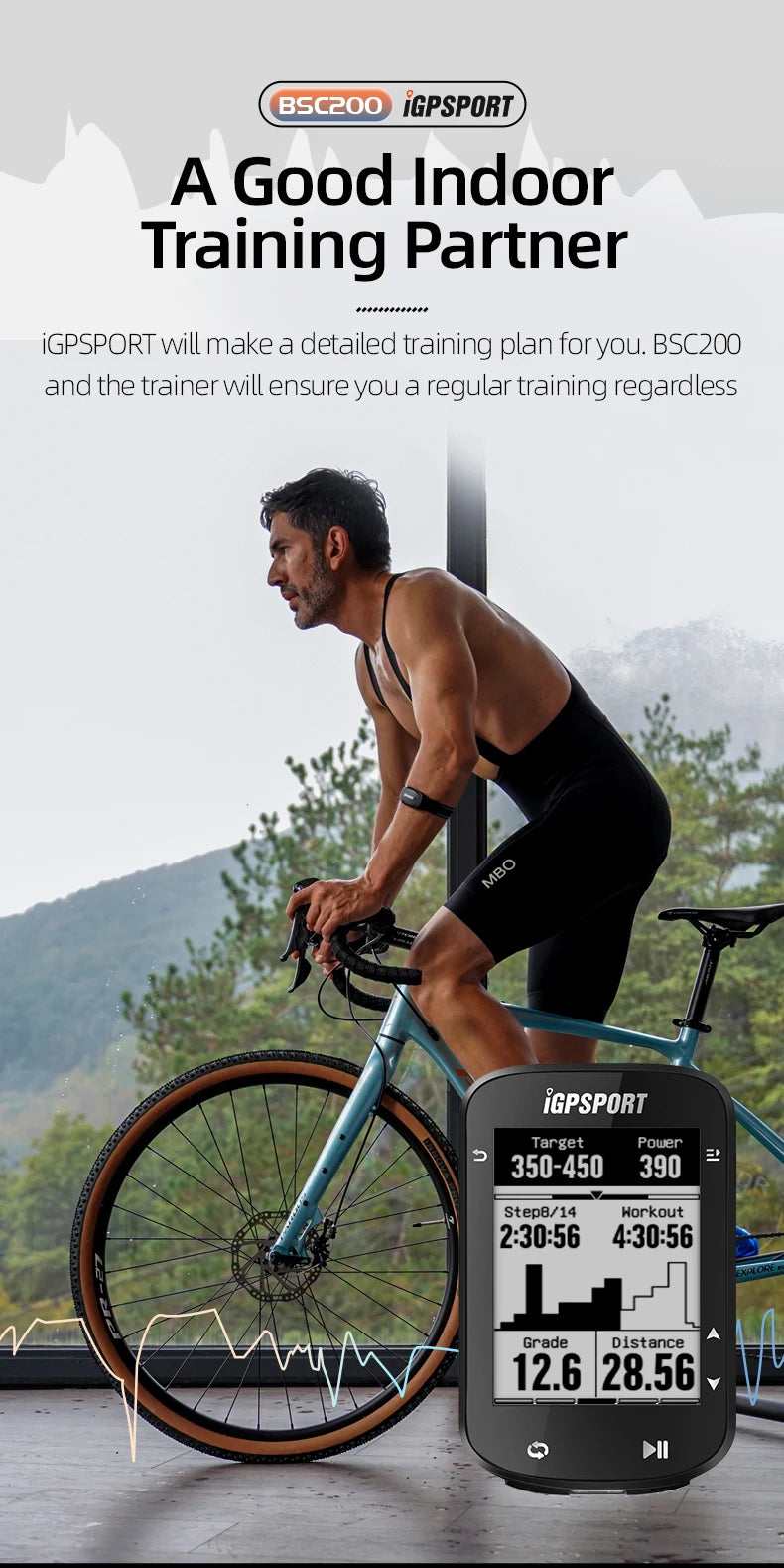IGPSPORT BSC200 GPS Cycle bike Computer Wireless Speedometer Bicycle Digital ANT+ Route Navigation Stopwatch Cycling Odometer Beauty World Shop