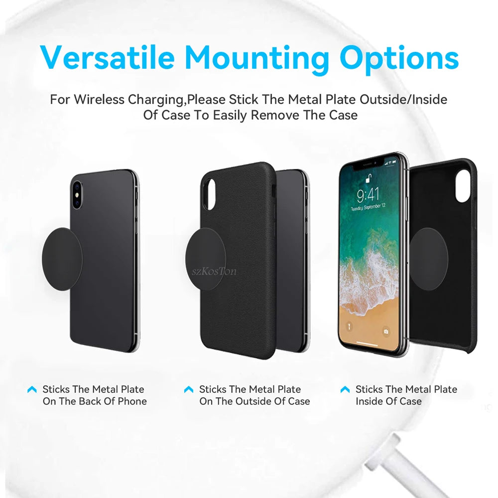 Metal Plate For Car Phone Holder Magnetic Universal Iron Sheet Disk Sticker Mount Mobile Phone Magnet Stand For IPhone Beauty World Shop