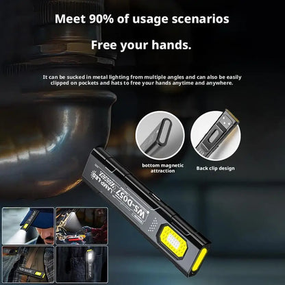 Outdoor LED Flashlight 550Lm Portable Mini Torch Light Pocket Lantern Flood Work Light with 5 Modes Beauty World Shop