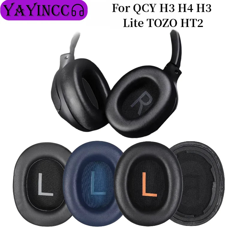 Replacement Protein Ear Pads With buckle For QCY H3 H4 H3 Lite TOZO HT2 Headphones Soft Foam Ear Cushions High Quality