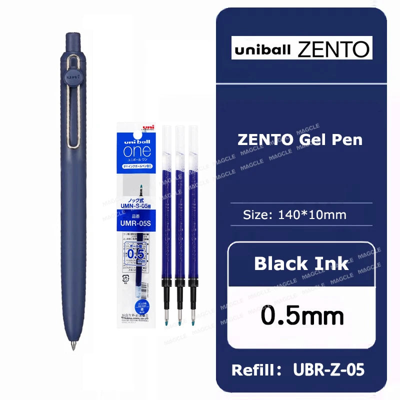 uniball ZENTO Standard 0.38/0.5mm Gel Pens,Water-Based Smooth Writing Roller Ball Pens Fit for a variety of occasions Stationery Beauty World Shop