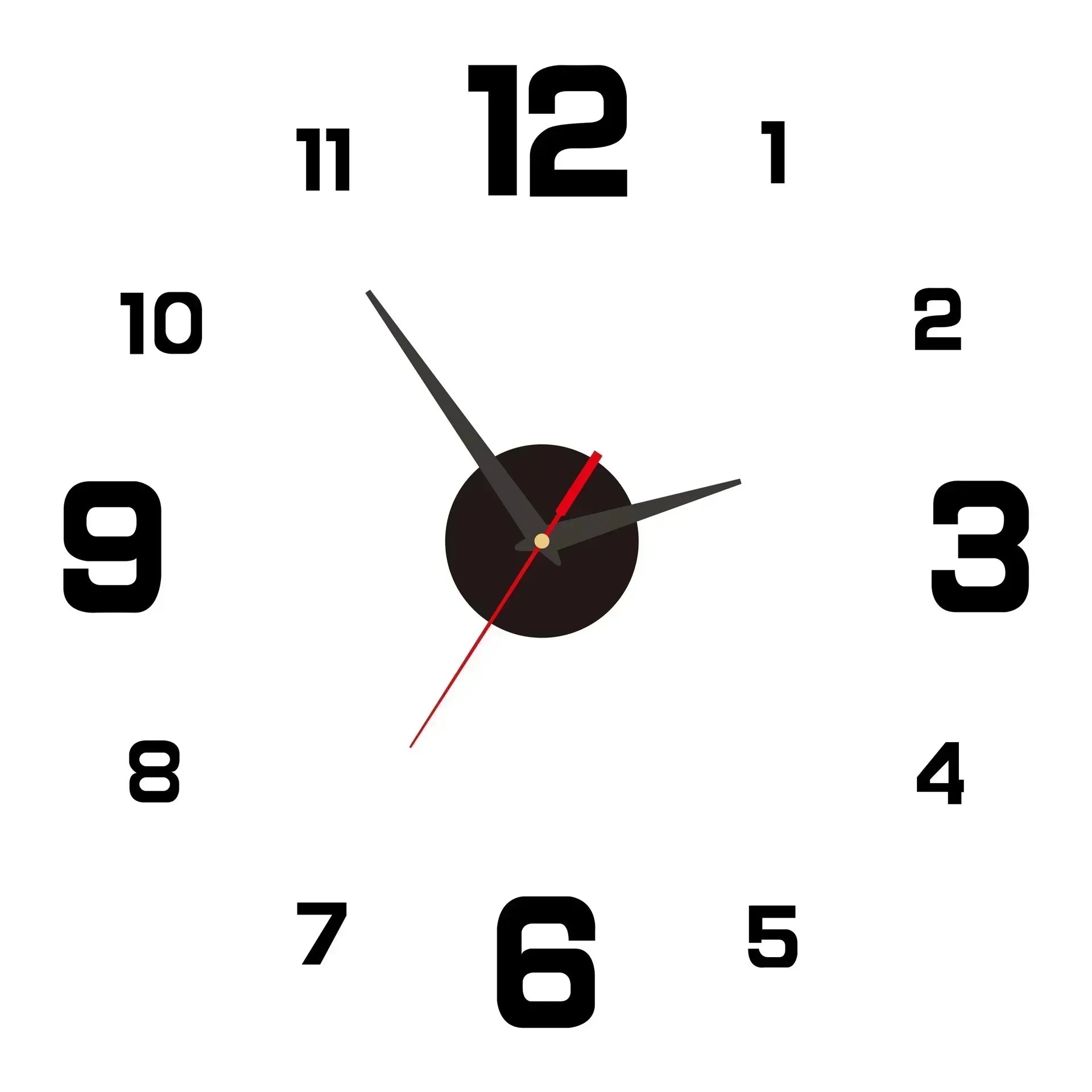 Digital Clock Wall Clock Living Room Large Garden Acrylic Mirror Sticker Decoration Decoration for Bedroom Decororation Clocks Beauty World Shop