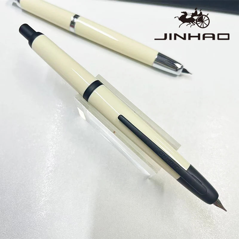 Jinhao 20 Press Retractable Fountain Pen EF/F Nib with Converter Resin Writing Gift Pen Beauty World Shop