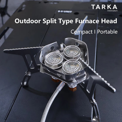 TARKA Camping Gas Stove 5800w 3 Head Gas Burner Tourist Strong Fire Furnace Climbing Hiking Equipment Picnic Kitchen Cookware Beauty World Shop