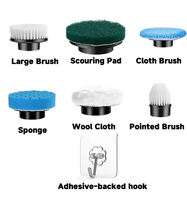 Household Cordless Multipurpose Spin Scrubber Kitchen Gadgets Hair Brushes Bathroom Broom Toilet Mops Electric Cleaning Brush